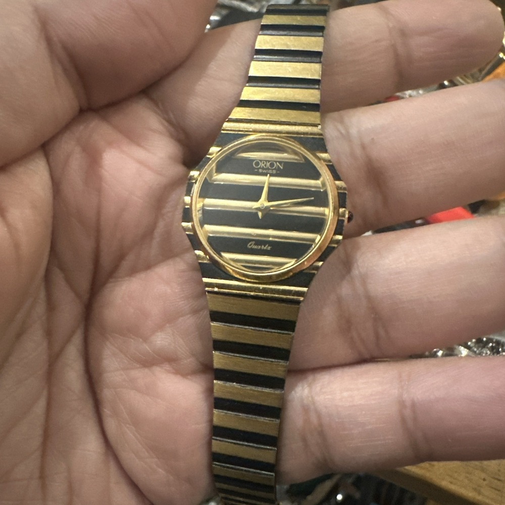 Vintage ORION Swiss Quartz Ladies Watch Dainty Watch 24mm Fit 6.25" - For Repair